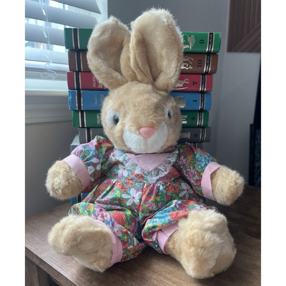 Vintage 1990sEaster Bunny Plush Cottagecore Floral Dress & Bloomers Grandma
